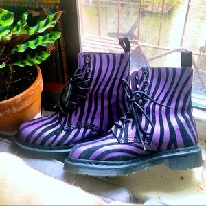 RARE Purple Zebra Doc Martens